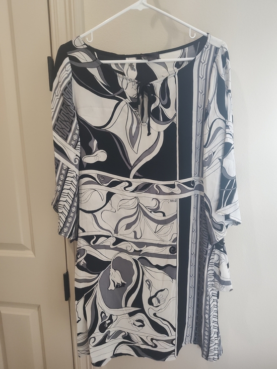 Hale Bob Dresses & Skirts - NWT Hale Bob Black and White Floral Tie-Front Dress Size Medium